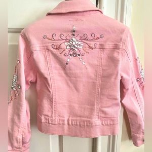 Honigman girls denim jacket with embellishments
